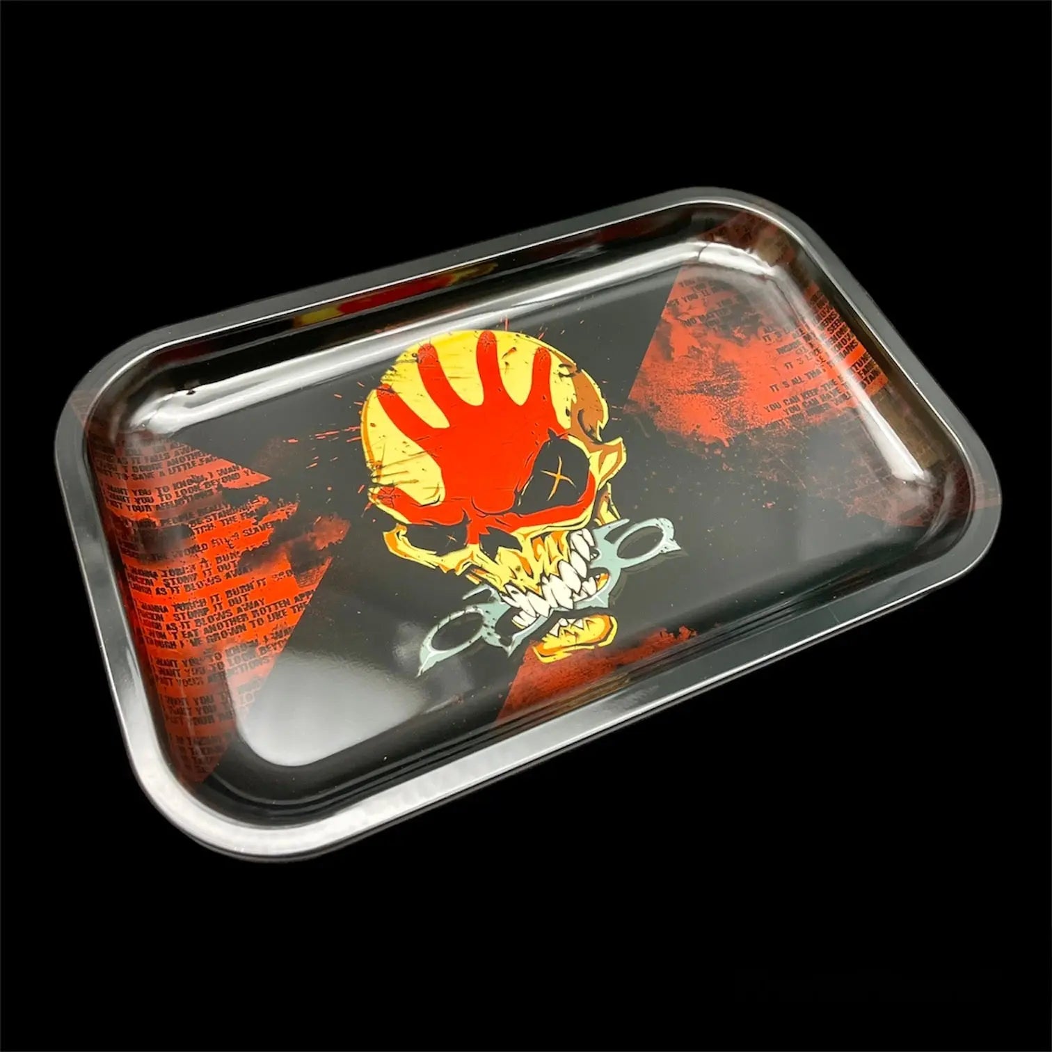 skull metal rolling trays 