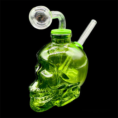 Skull Oil Burner Bubbler green 