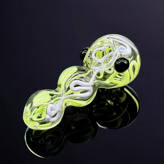 Spiral Colored Purple & Green Spoon Pipes