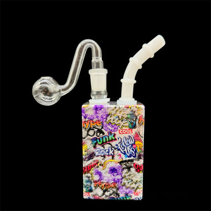 Square Compact Oil Bubbler