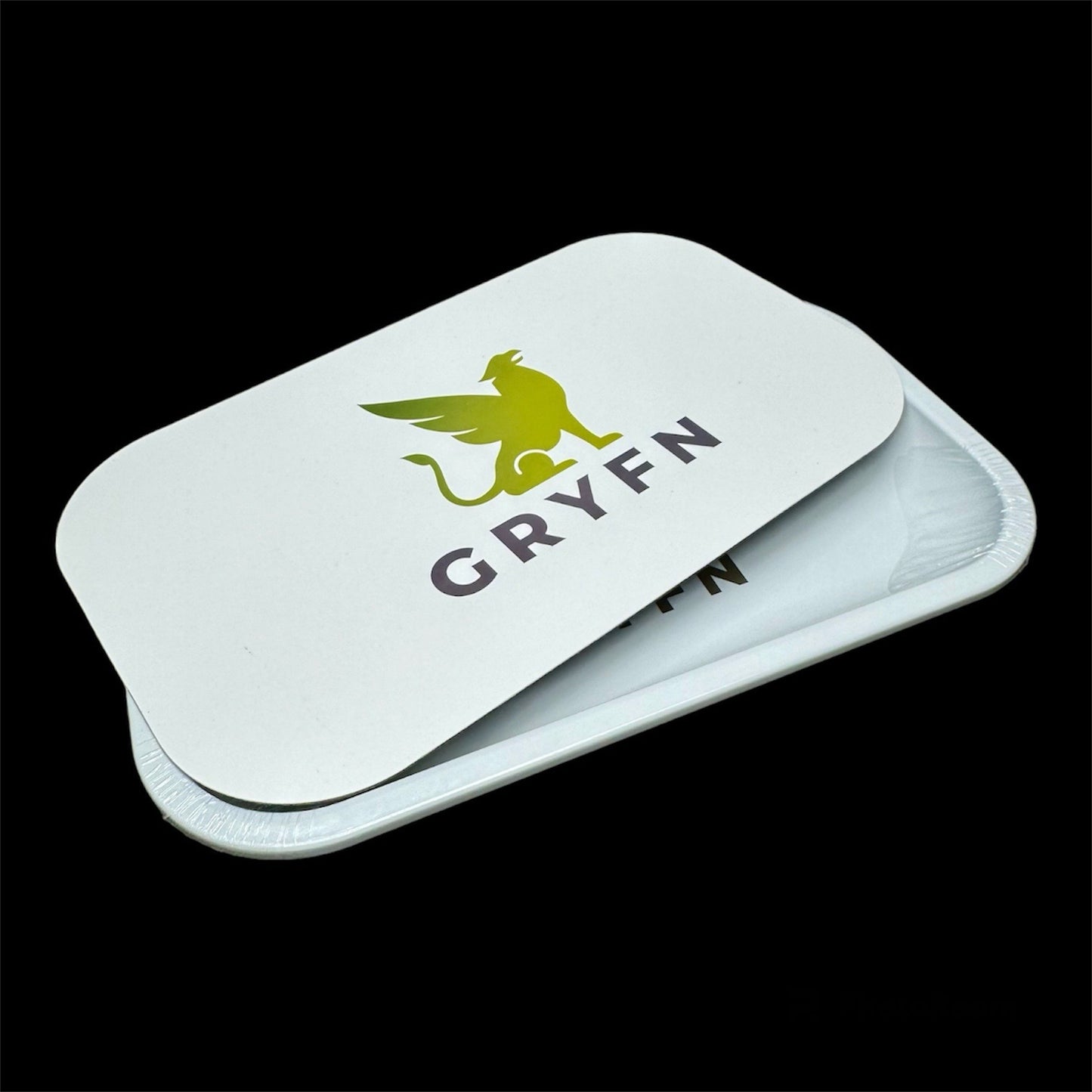 GRYFN White Rolling Trays with Magnetic Lid