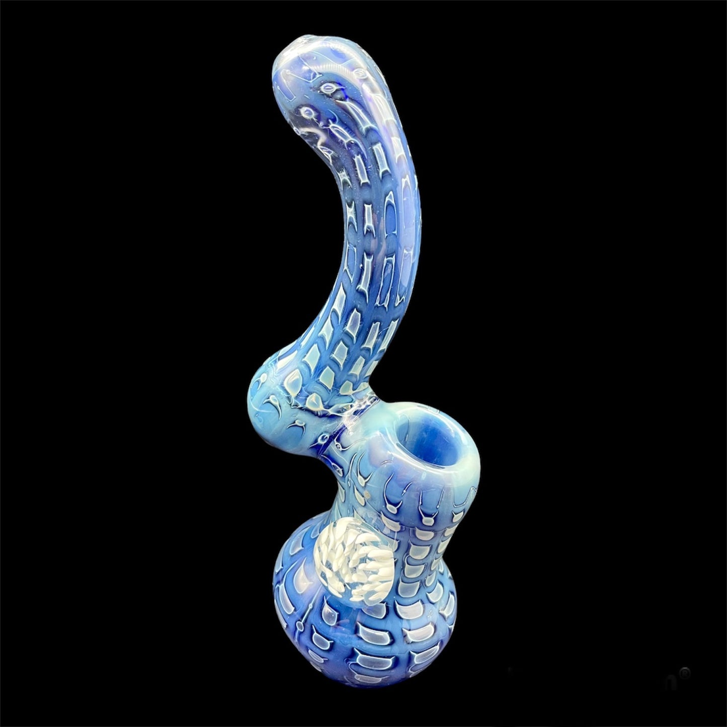 blue glass bubblers 