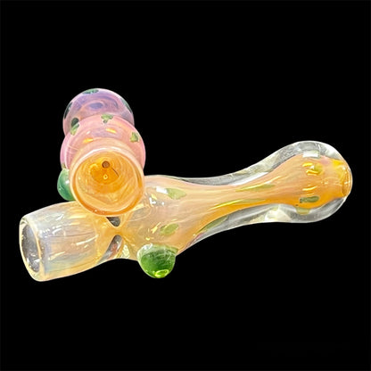 Golden Fumed Chillum Glass Pipe uniquesmokeshop.com