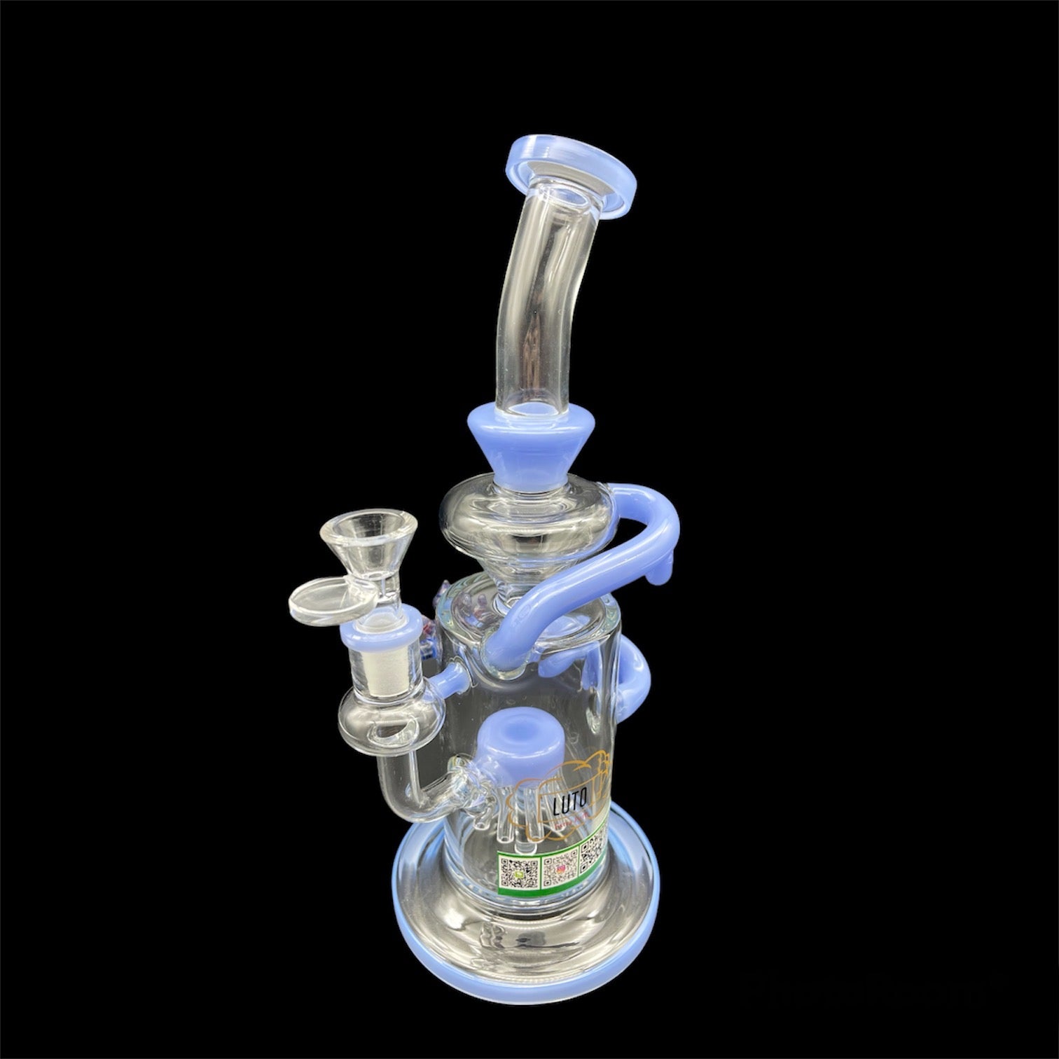 Unique Recycler Glass Bong 12’’ blue 