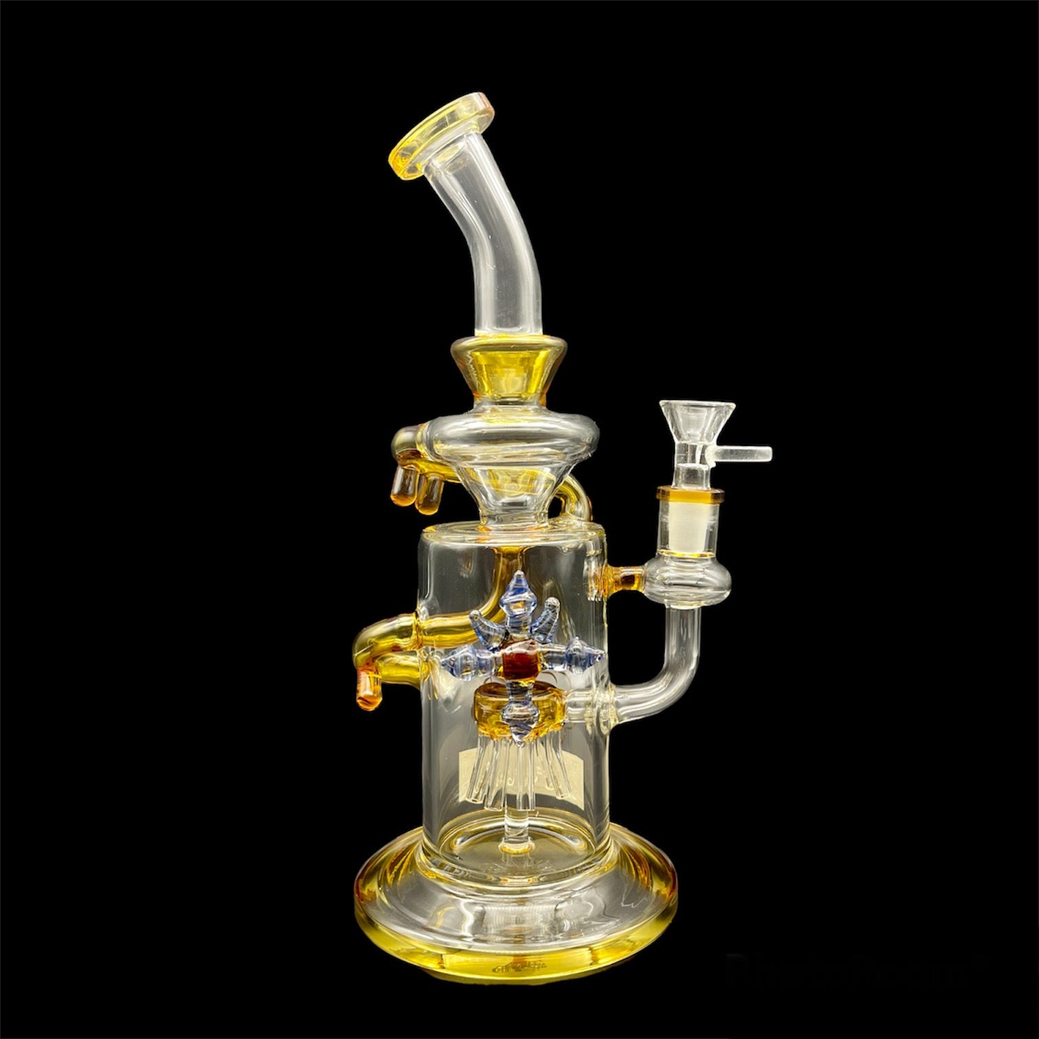 brown Unique Recycler Glass Bong 12''