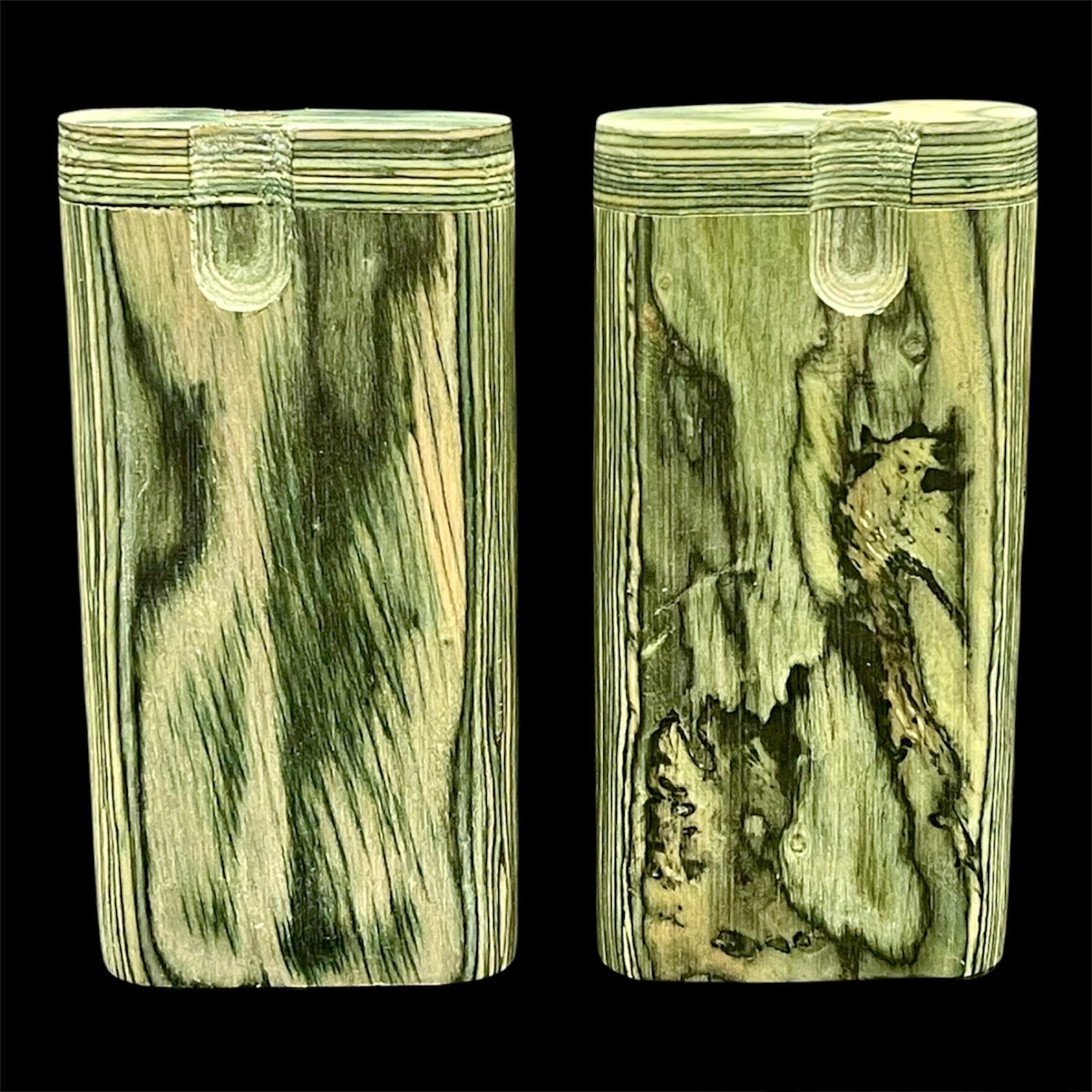 green lime wooden dugout