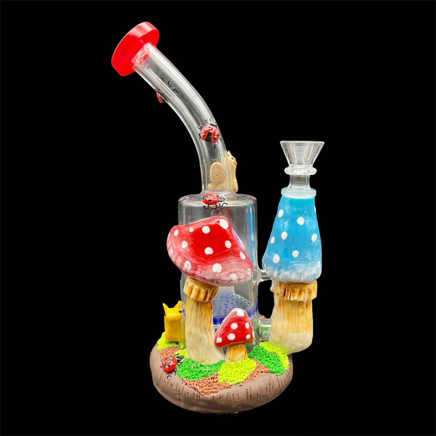 Cute Frog Mushroom Cottage Glass Water Pipe Hookah Glass Pipe Bong Rig -  OziDent