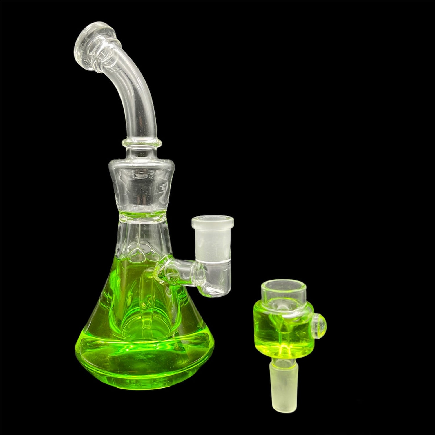 Buy Wholesale China 8 Inch Freezable Glycerin Glass Bong Smoking Water Pipe  Curved Neck Frozen Bongs & Freezable Glass Water Pipe at USD 5