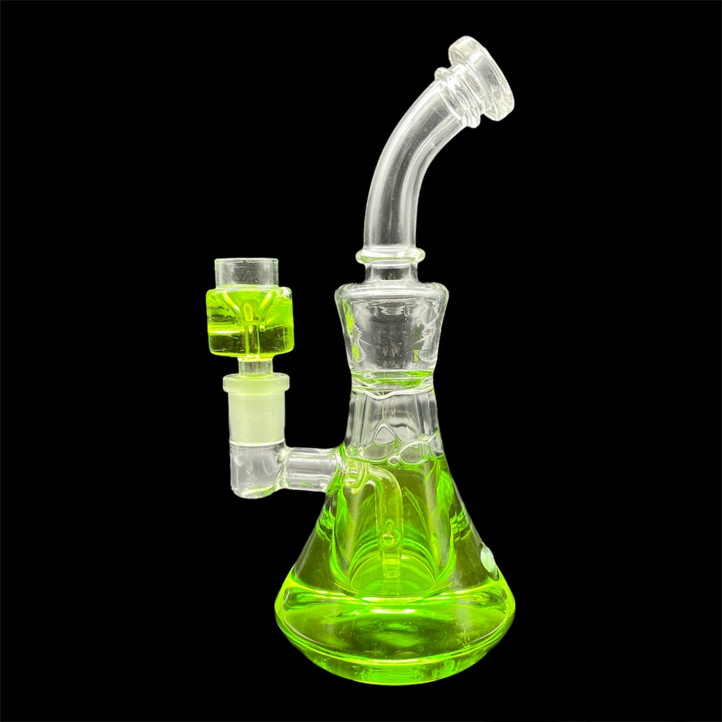 green frozen glass bong
