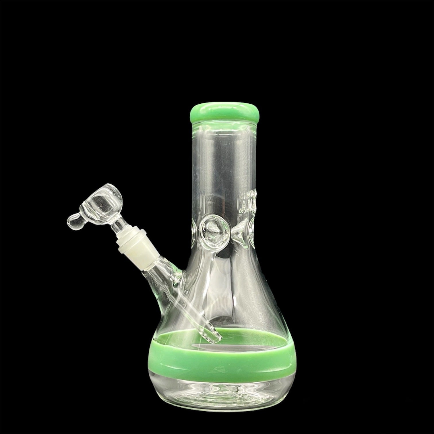 Mini Beaker Glass Bong green