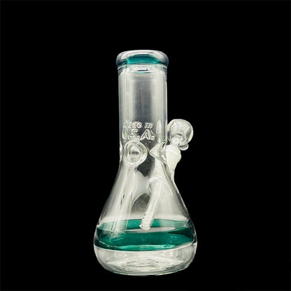 Mini Beaker Glass Bong teal