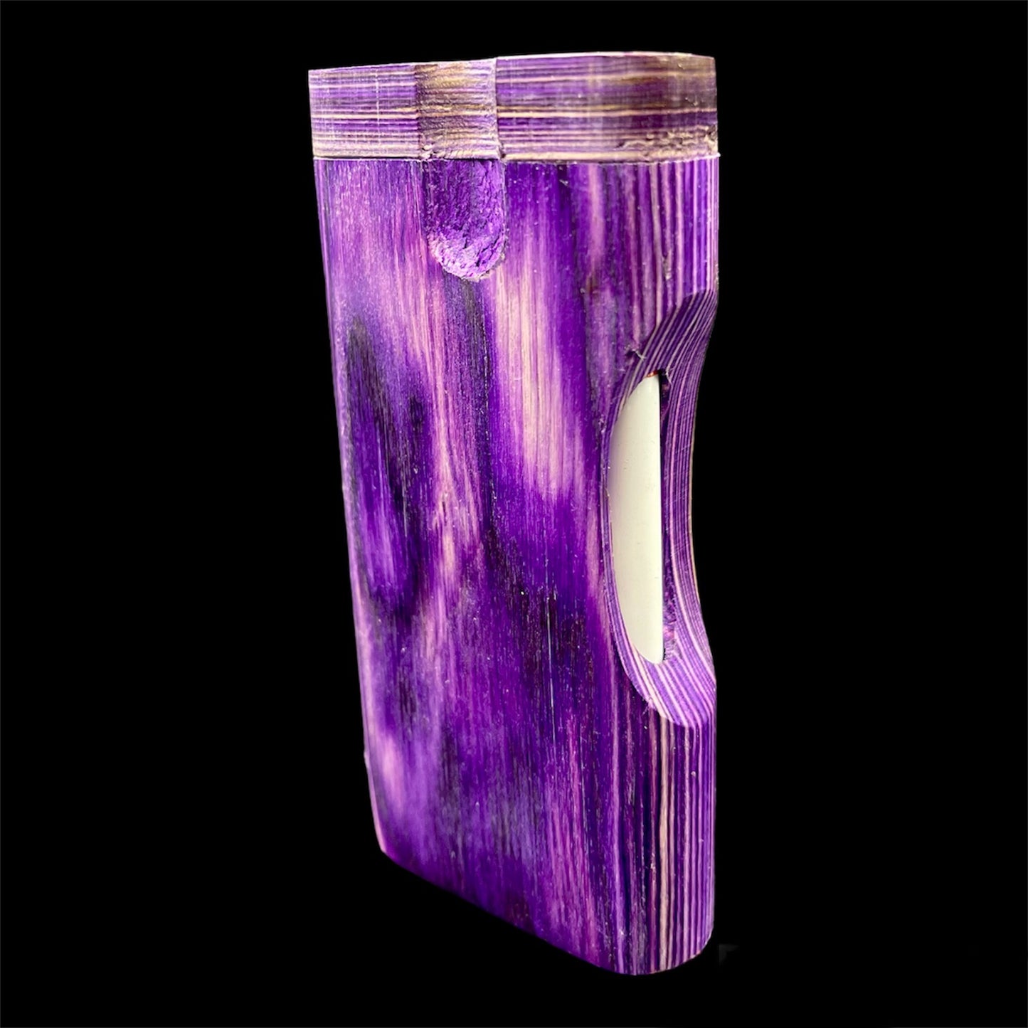 Purple wooden dugout