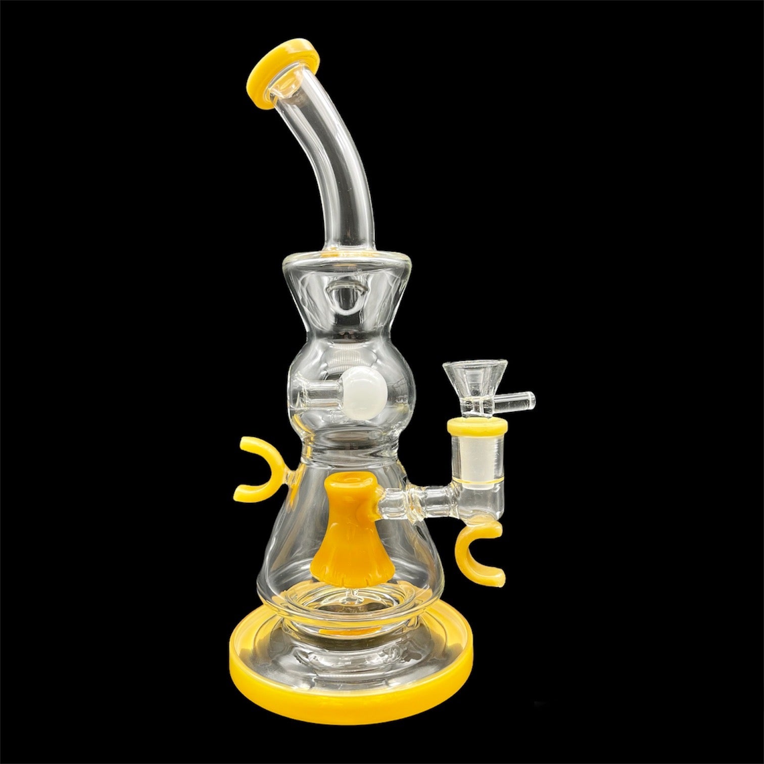 yellow glass smoking bong